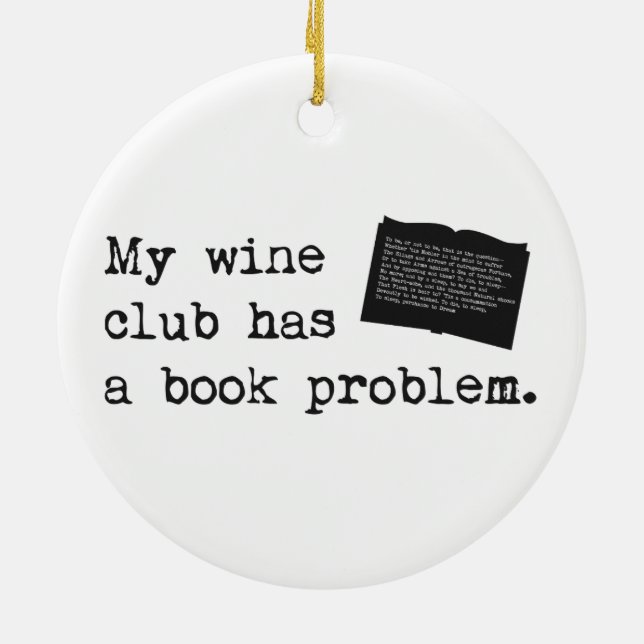 Mein Weinclub hat ein Buchproblem Keramikornament (Hinten)