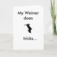 Mein Weiner macht Tricks für deinen Geburtstag