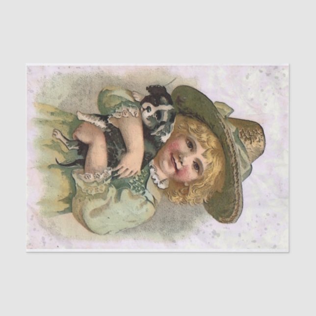 mein Welpe und ich malen 1920 Seidenpapier (Vorderseite)