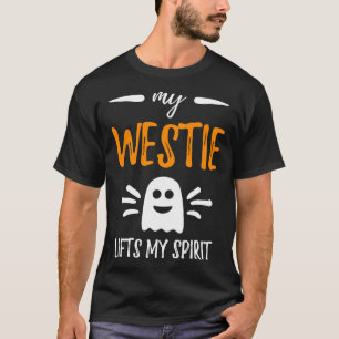 Mein Westie hebt mein Geist Hund Mama Halloween T-Shirt