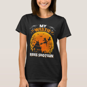 Mein Westie-Reit-Schuss Lustiger Westie-Hund Hallo T-Shirt