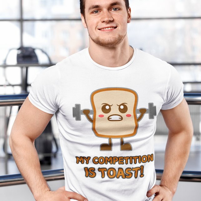 "Mein Wettbewerb ist Toast!" Funny Toast Spaß Herr T-Shirt (Von Creator hochgeladen)