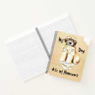 Mein Wheaten Ate meine Hausaufgaben Notizbuch