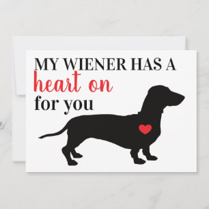 Mein Wiener hat ein Herz für dich zum Valentinstag Feiertagskarte