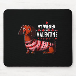 Mein Wiener ist mein Valentinstag - Süßer Dachshun Mousepad