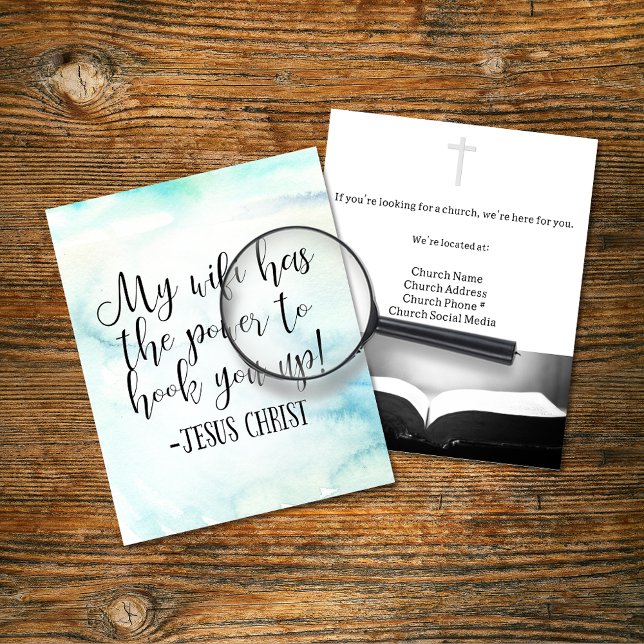 Mein WiFi hat Power Jesus Christus Spaß Flyer (Von Creator hochgeladen)