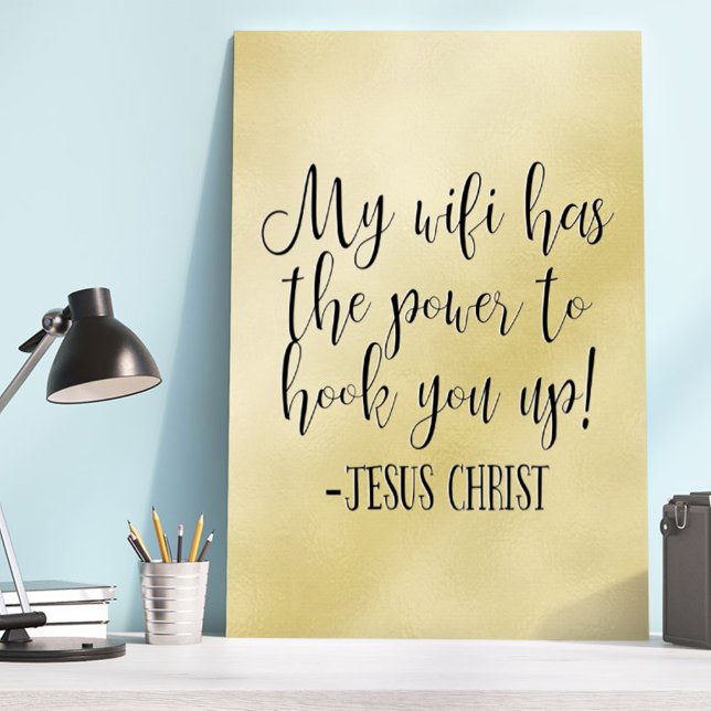Mein WiFi hat Power Jesus Christus Spaß Poster (Von Creator hochgeladen)