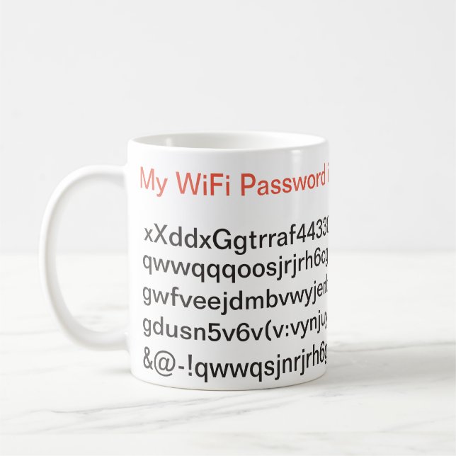 Mein WiFi-Passwort ist lang Kaffeetasse (Links)