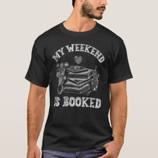 Mein Wochenende ist gebucht buchen Retro Studenten T-Shirt
