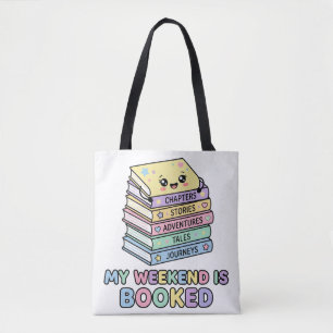 Mein Wochenende ist gebucht Lustiger Bücherstapel