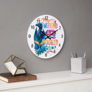 Mein Wochenende ist reserviert Große Wanduhr