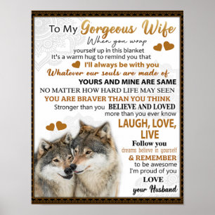 Mein Wolf Ehefrau Geburtstagsgeschenk, ein paar Ho Poster