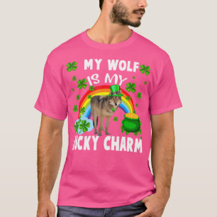 Mein Wolf ist mein glücklicher Charm, der glücklic T-Shirt