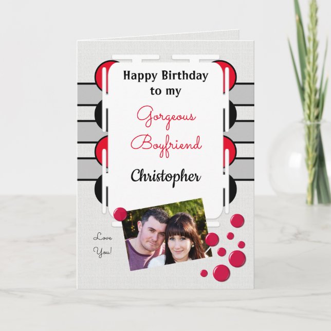 Mein wunderschöner Geburtstag von Jungen und Foto Karte (Vorderseite)