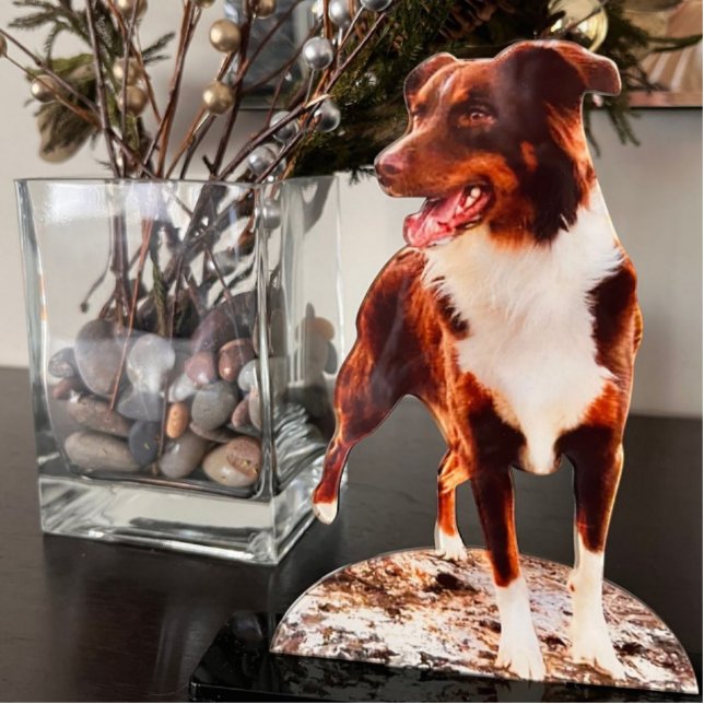 Mein wunderschöner Hund schneidet die Fotoskulptur (Vorne)