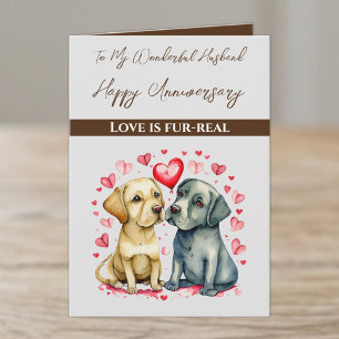 Mein wundervoller Ehemann süße Hunde Jubiläum Karte