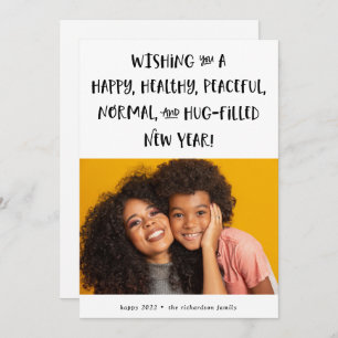 Mein Wunsch für 2021  Foto Schwarzer Text glücklic Feiertagskarte