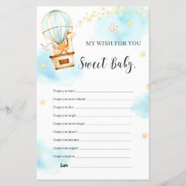 Mein Wunsch für Sie Baby Showgame niedliche Tiere