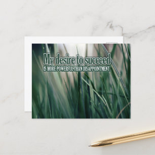 "Mein Wunsch nach Erfolg" Motivation Affirmation Postkarte