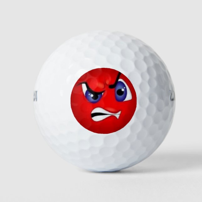 mein wütender Gesichtsball Golfball (Vorderseite)