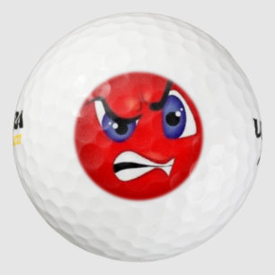mein wütender Gesichtsball Golfball