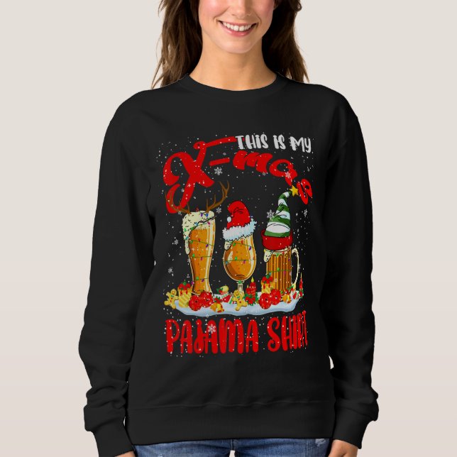 Mein X Mas Pajama Shirt Xmas Santa Reindeer Elf Be (Vorderseite)