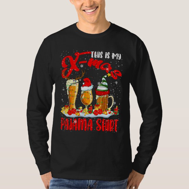 Mein X Mas Pajama Shirt Xmas Santa Reindeer Elf Be (Vorderseite)