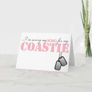 Mein XOXO für meinen Coastie gerettet Feiertagskarte