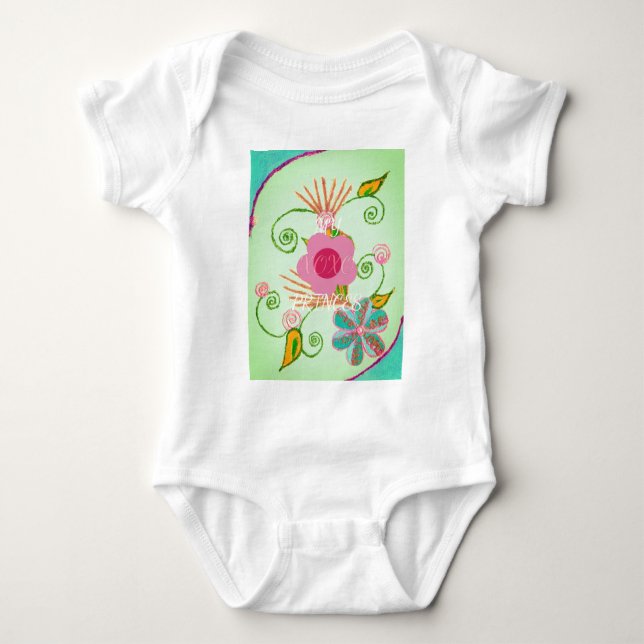 Mein XOXO Little Princess Blues Art Print Design Baby Strampler (Vorderseite)