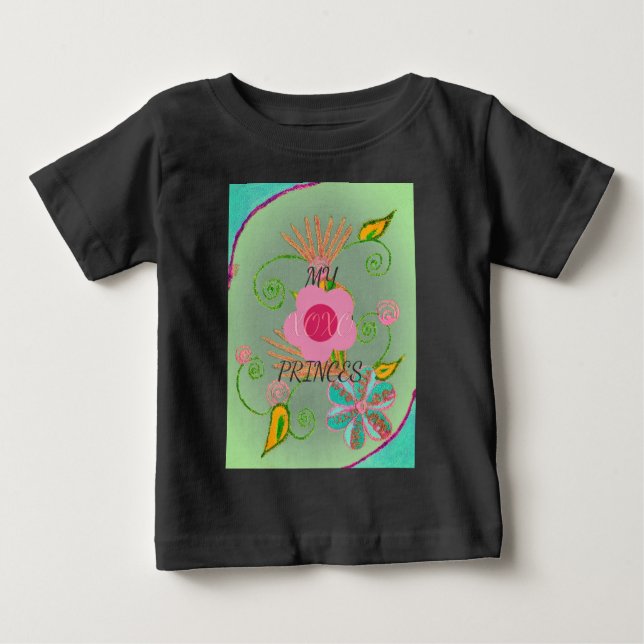 Mein XOXO Little Princess Blues Art Print Design Baby T-shirt (Vorderseite)