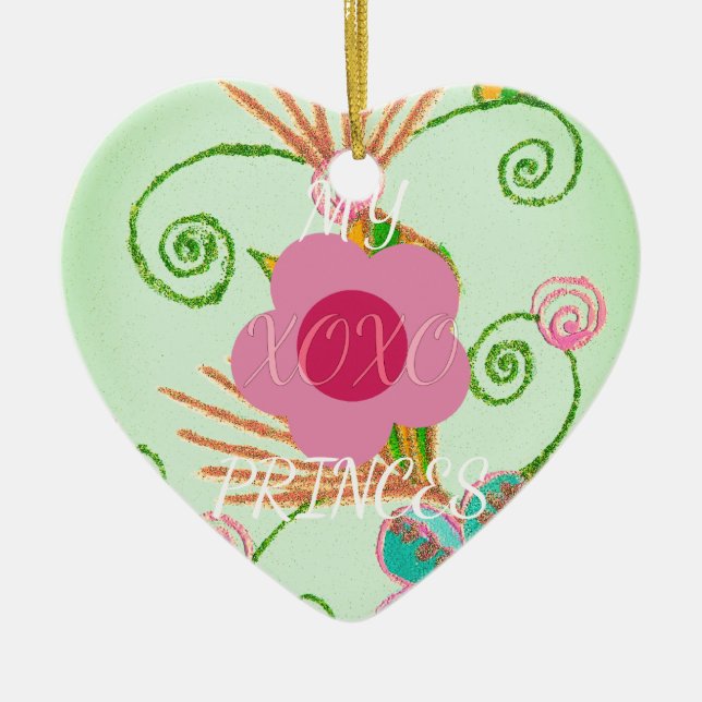 Mein XOXO Little Princess Blues Art Print Design Keramikornament (Vorne)