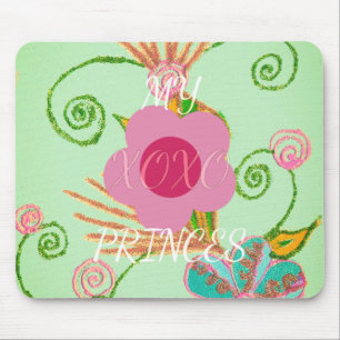 Mein XOXO Little Princess Blues Art Print Design Mousepad