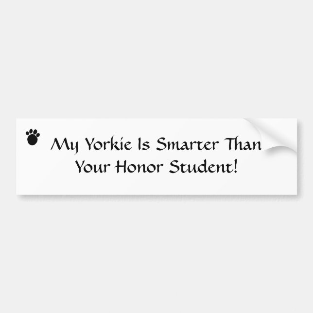 Mein Yorkie I… Autoaufkleber (Vorne)