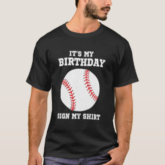 Mein Zeichen Mein Baseballspieler T-Shirt