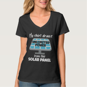 Mein zieht Leistung aus dem Solarpanel T-Shirt