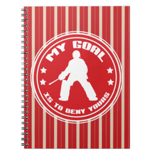 Mein Ziel, Feldhockey (rot) Notebook Notizblock