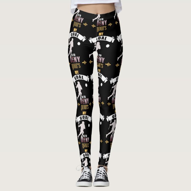 Mein Ziel ist es, deine Lacrosse zu leugnen Leggings (Vorderseite)