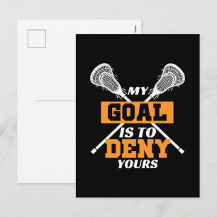 Mein Ziel ist es, deinen Lacrosse zu leugnen Feiertagspostkarte