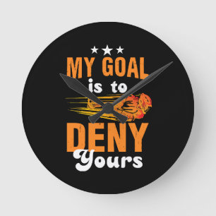 Mein Ziel ist es, deinen Lacrosse zu leugnen Runde Wanduhr