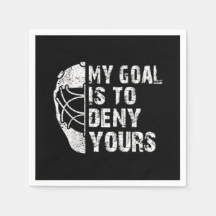 Mein Ziel ist es, dir das Hockey-Goalie-Eis zu ver Serviette
