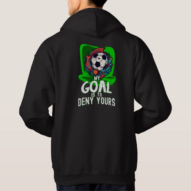 Mein Ziel ist es, euch zu leugnen, Football Player Hoodie (Rückseite)