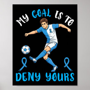 Mein Ziel ist es, Ihrem Fußball Blaues Band Bewuss Poster
