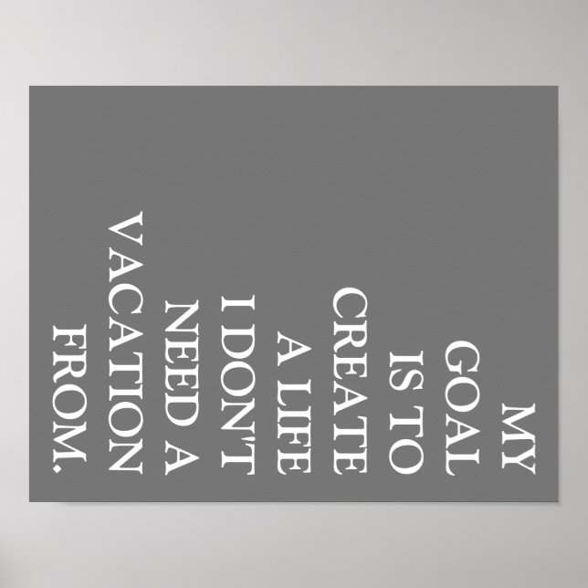 MEIN ZIEL POSTER VON GINA (Vorne)