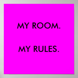 MEIN ZIMMER, MEIN RULES-Poster Poster