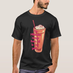 Mein Zitat zum Milchshake männlicher Mode T-Shirt