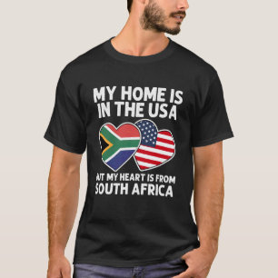 Mein Zuhause USA Mein Herz Südafrika Afroamerikane T-Shirt