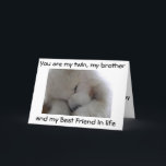 MEIN ZWEI BRÜDER / BESTES FREUND AM BIRTHTAG KARTE<br><div class="desc">DU IHREN ZWEI BROTHER - LASSE IHM WISSEN UND SENDET DIESE SAMOYE AUS,  UM SO NUR FÜR "DICH" AN SEINEM SONDERTAG ZU SAGEN!</div>