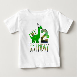 Mein zweiter Geburtstag Dinosaurier Party Baby T - Baby T-shirt