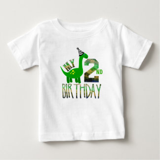 Mein zweiter Geburtstag Dinosaurier Party Baby T - T-shirt