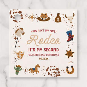 Mein zweiter Rodeo-Western Cowboy 2. Geburtstags-P Geschenkanhänger